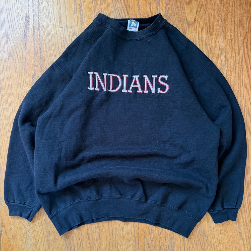 Vintage Cleveland Indians Crewneck Sweatshirt XL USA Made Cotton Deluxe